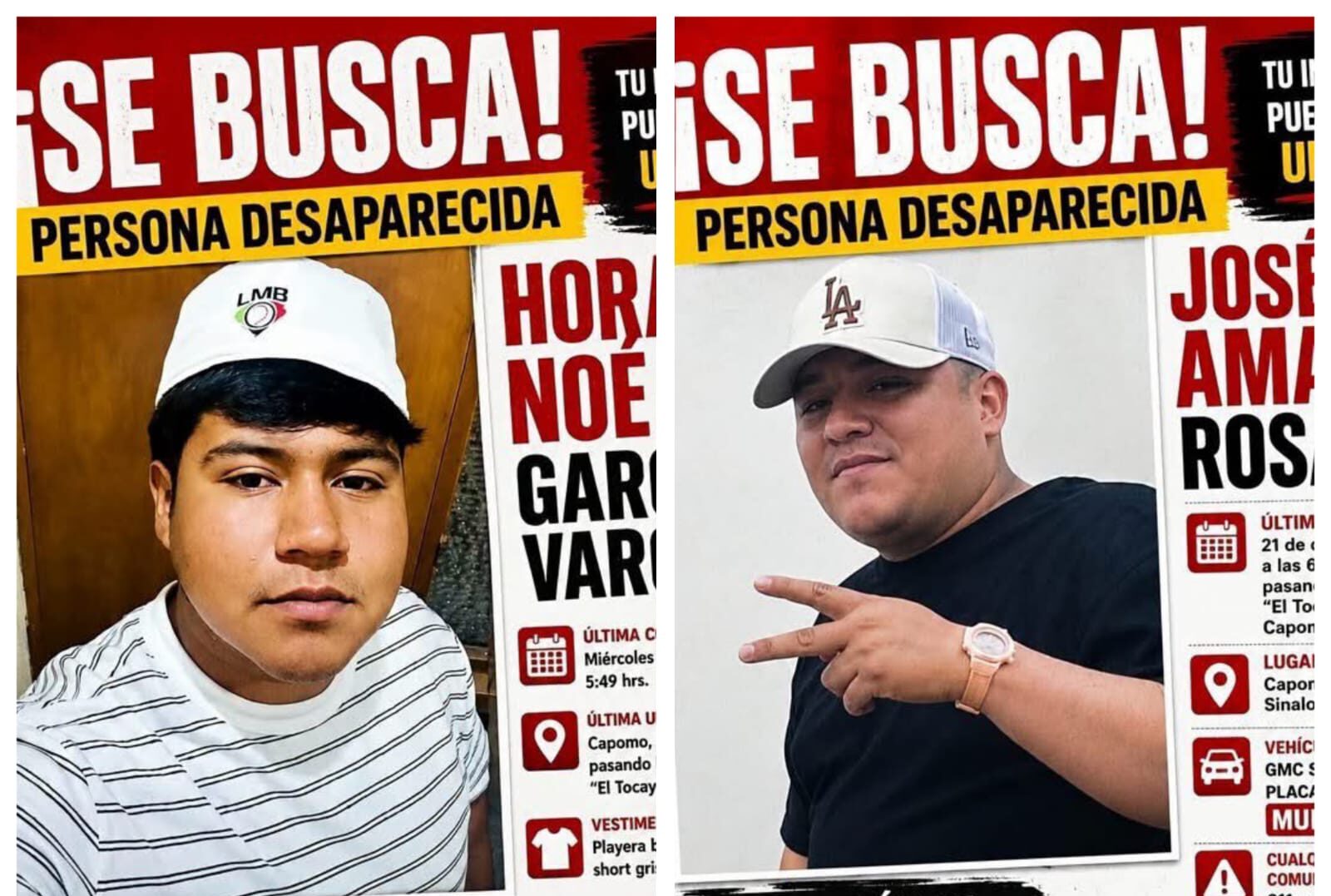 Se buscan a dos jovenes vistos por ultima vez en Angostura