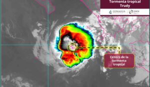 La tormenta tropical Trudy se aleja y se debilita: ¿qué efectos tendrá en Sinaloa?