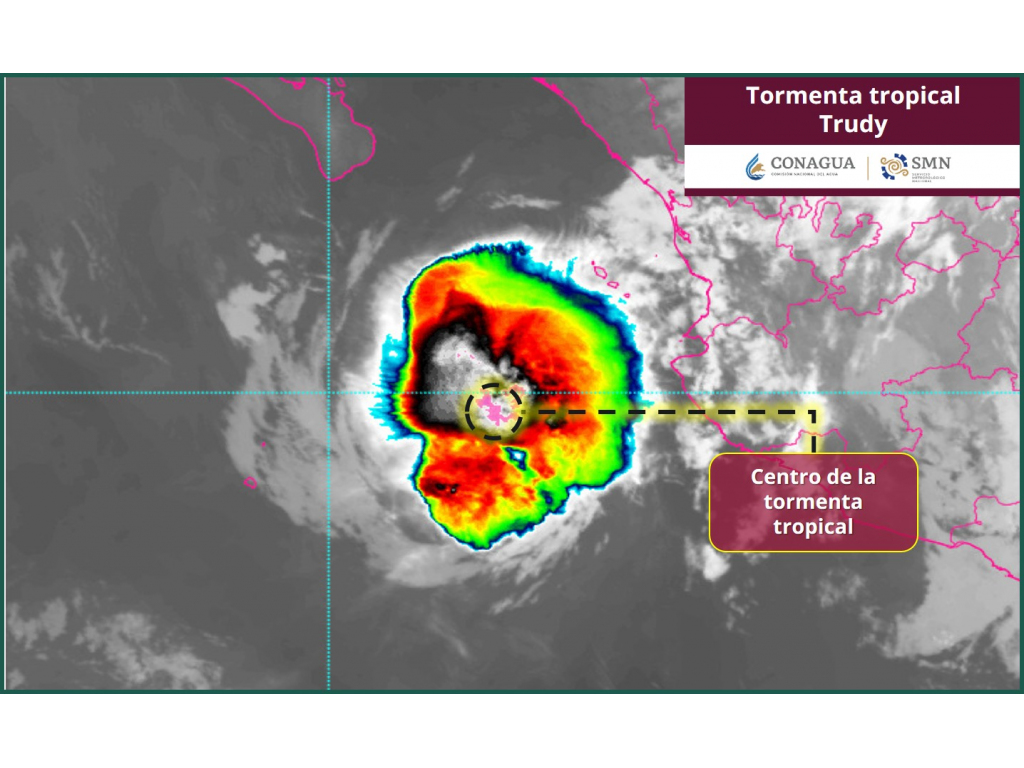 Tormenta tropical Trudy se debilita