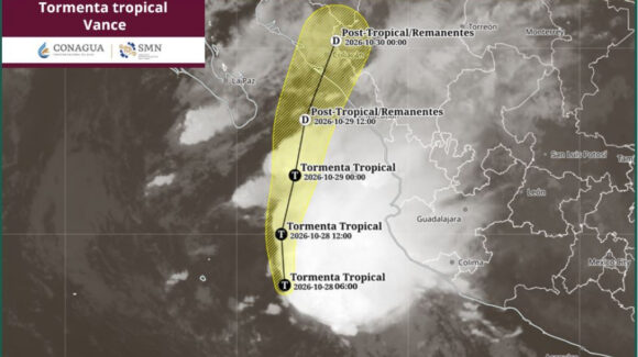 Tormenta tropical Vance amenaza con lluvias intensas al sur de Sinaloa; prevén rachas de viento y oleaje elevado