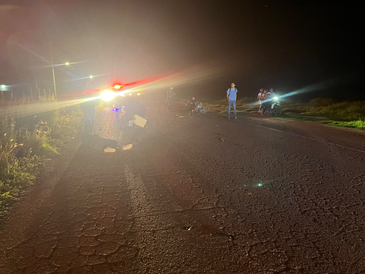 Accidente de motocicletas en Ahome, Sinaloa