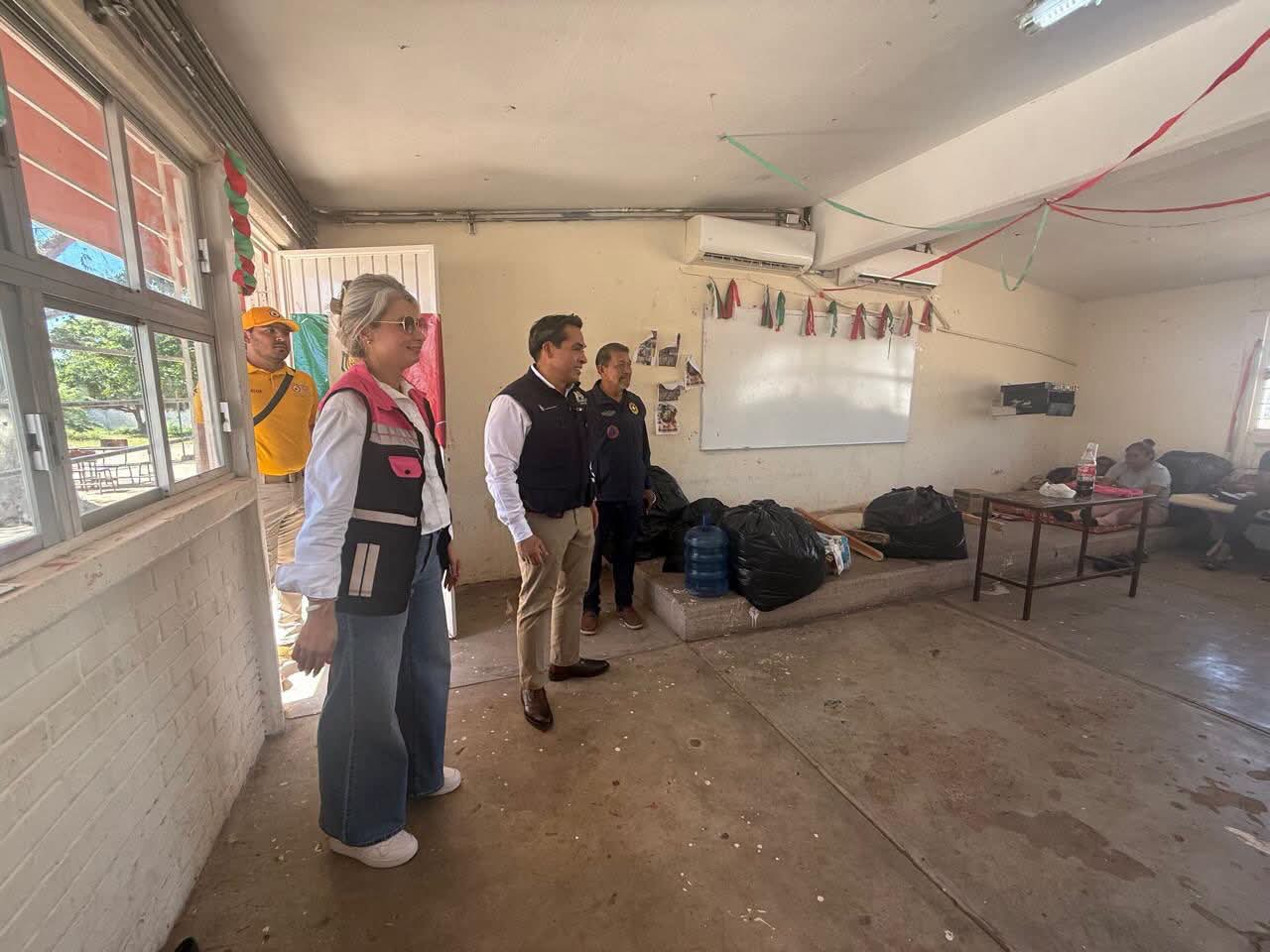 Albergue en Ahome tras inundación en El Colorado
