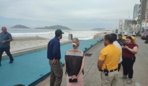 Anuncia Estrella Palacios gestión inmediata para reparar el segundo colapso del malecón de Mazatlán y afectación de 100 metros lineales