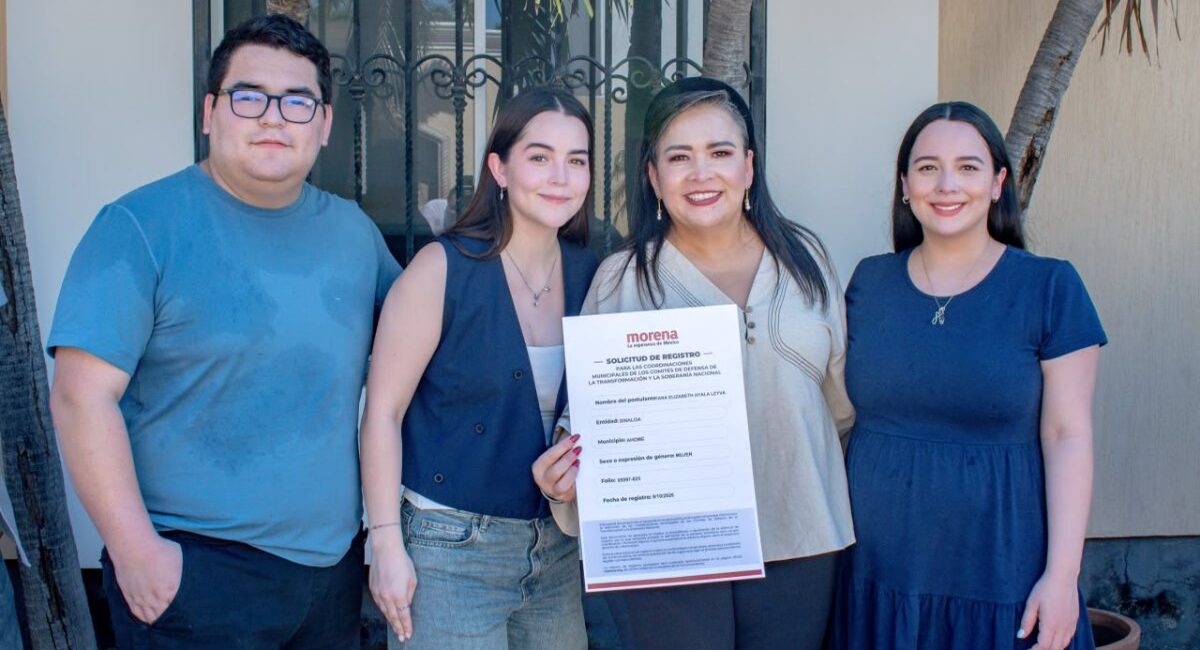 Ana Ayala se registra para la Coordinación Municipal de la Defensa de la Transformación en Ahome