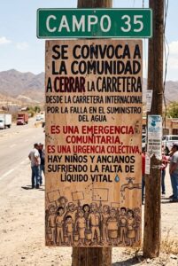 Analizan tomar carretera por falta de agua potable en Campo 35 de El Fuerte