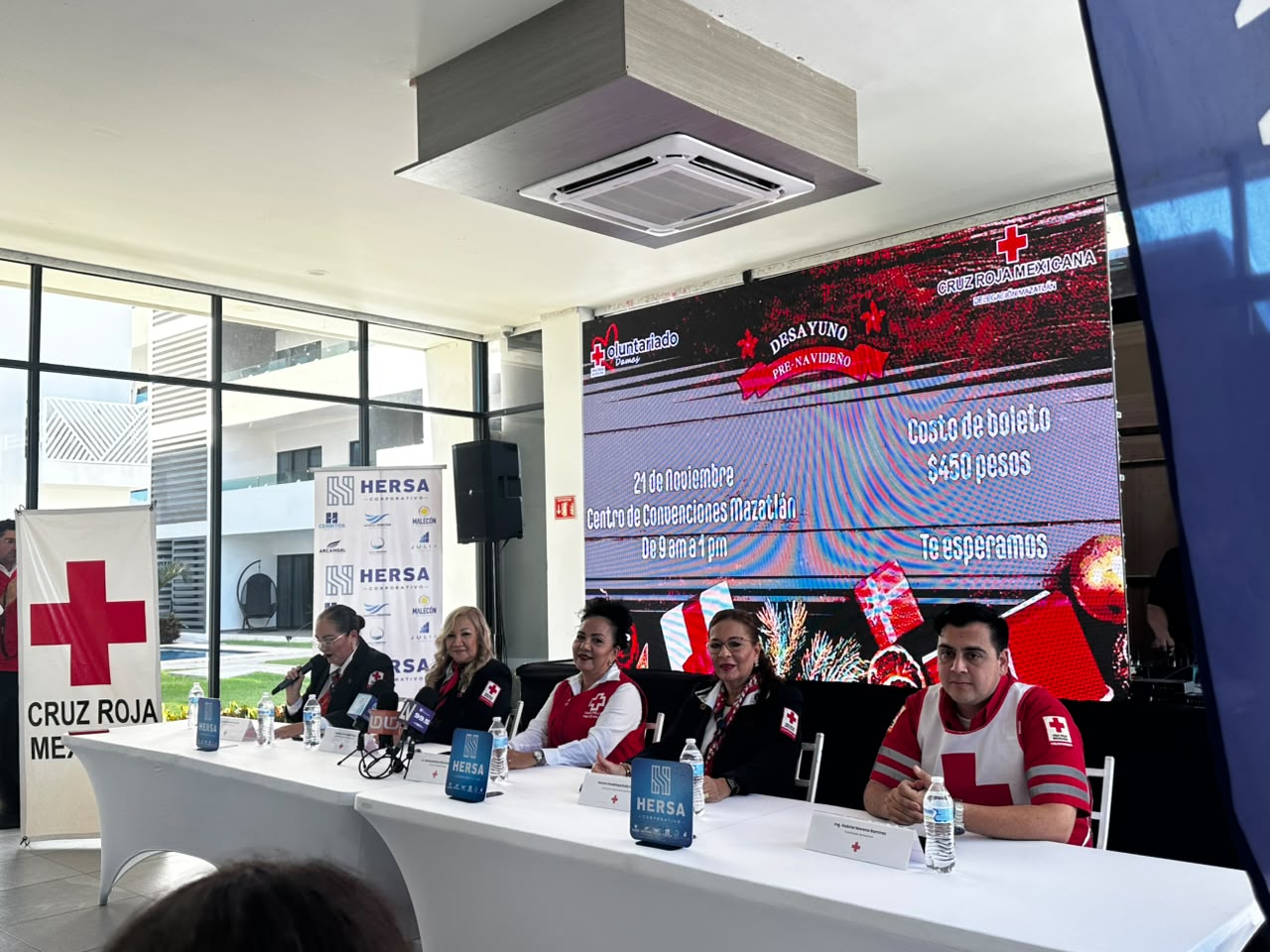 Anuncian desayuno prenavideño de Cruz Roja Mazatlán