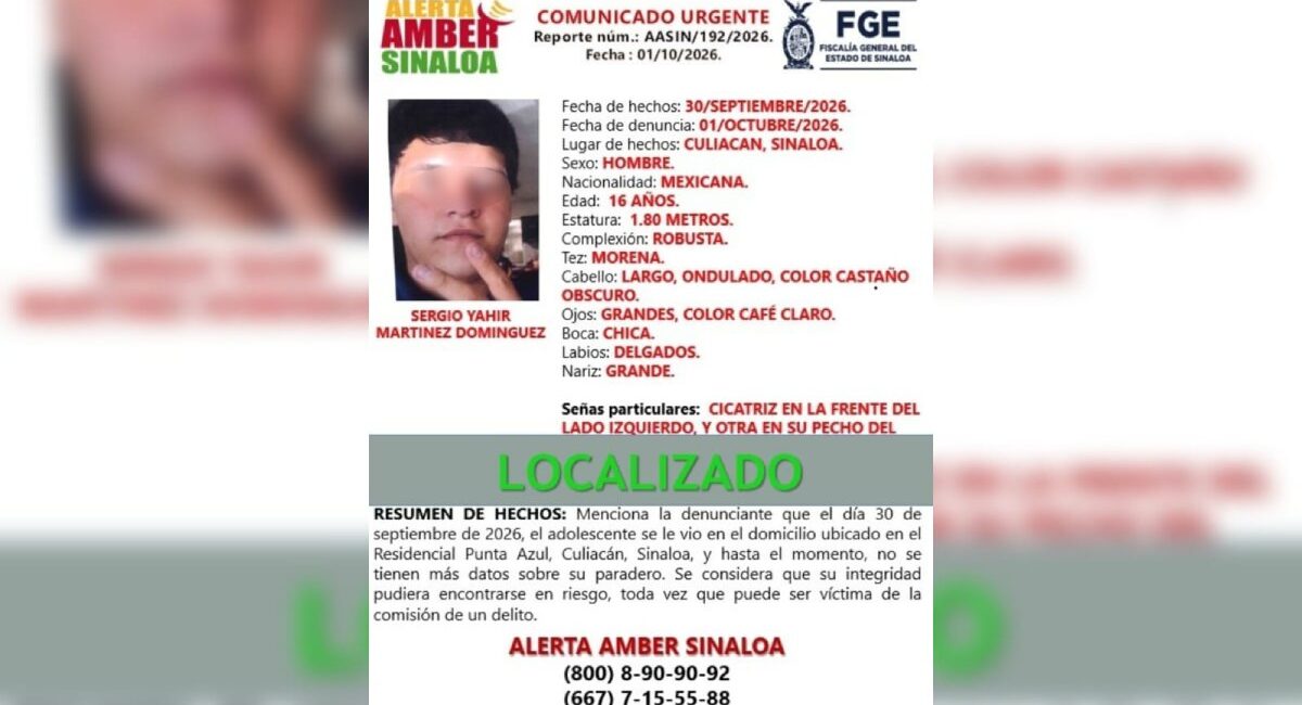 Liberan con vida a Sergio Yahir, hijo de hombre “levantado” y asesinado y hermano reo muerto en el penal de Culiacán