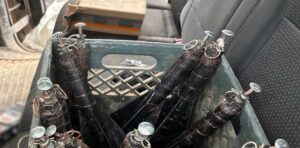 Asegura Ejército 25 explosivos y camioneta tipo ‘mounstruo’ con blindaje artesanal en Cacalotán, Rosario