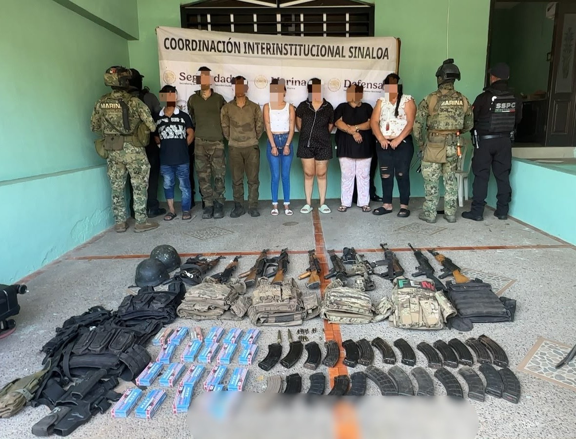Marina detiene a 51 presuntos infractores y asegura 145 armas en Mazatlán