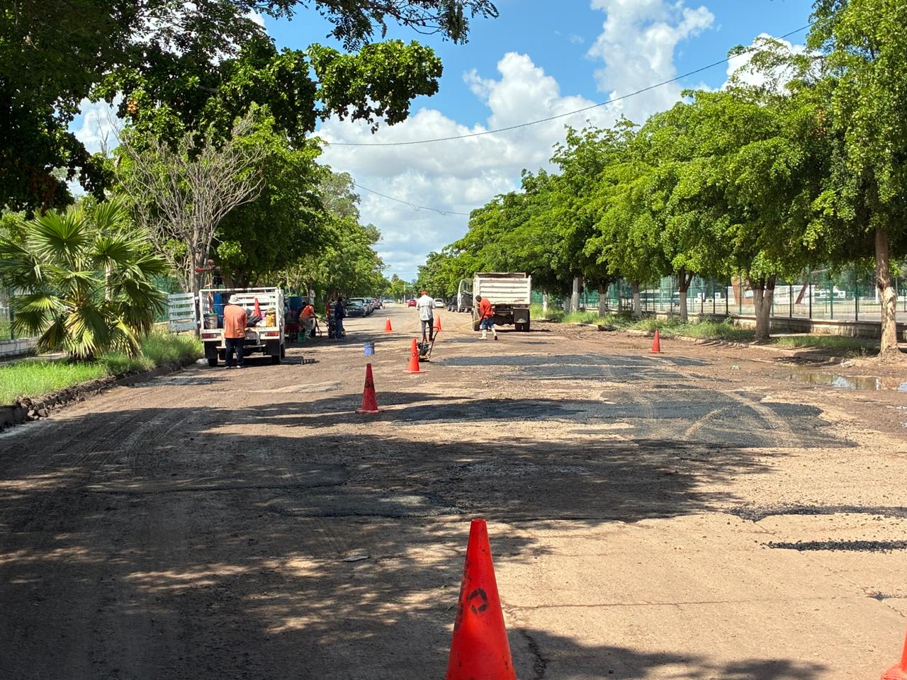 Se van atendiendo los baches en la vialidad de Los Mochis: OP