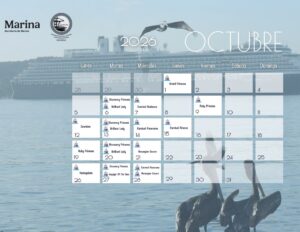 Calendario de cruceros en octubre en Mazatlán