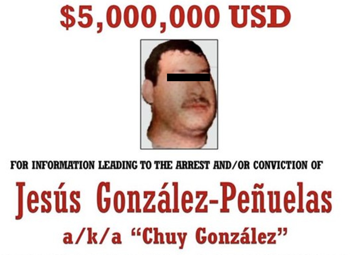 Cartel de recompensa por el 'Chuy' González