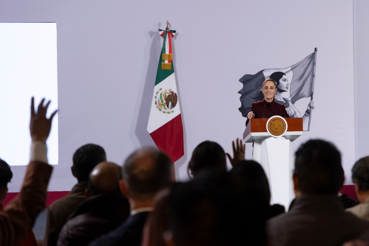 Claudia Sheinbaum en conferencia 'mañanera'