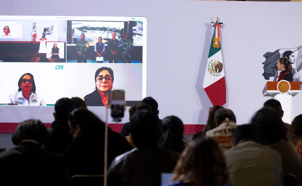Claudia Sheibaum en enlace con Laura Velázquez en conferencia 'mañanera'