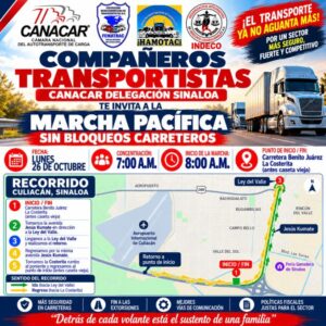 Comunicado de transportistas de Sinaloa