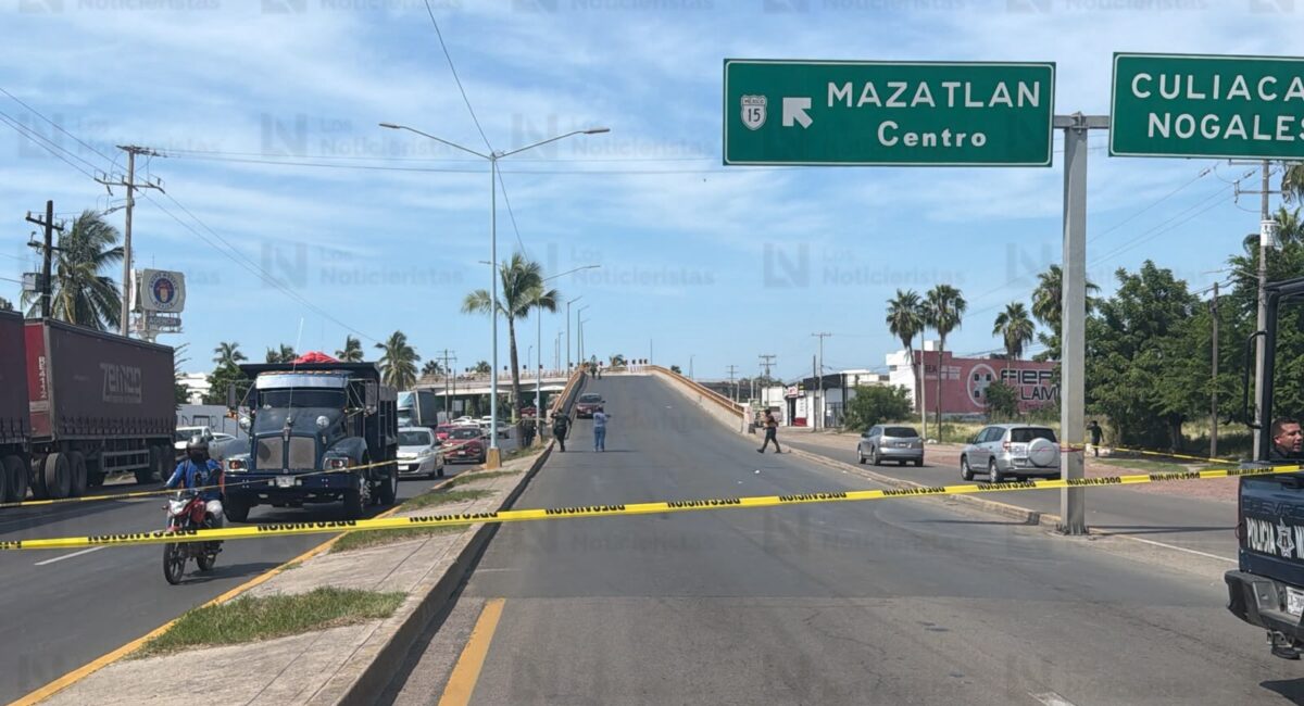 Un conductor resulta herido de bala cerca de puente vehicular al norte de Mazatlán