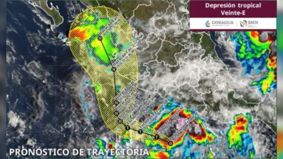 Se forma la Depresión Tropical Veinte-E en el Pacífico, podría convertirse en la tormenta ‘Simón’