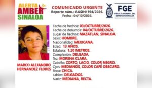 Buscan a Marco de 13 años desaparecido en Mazatlán; activan Alerta Amber Sinaloa