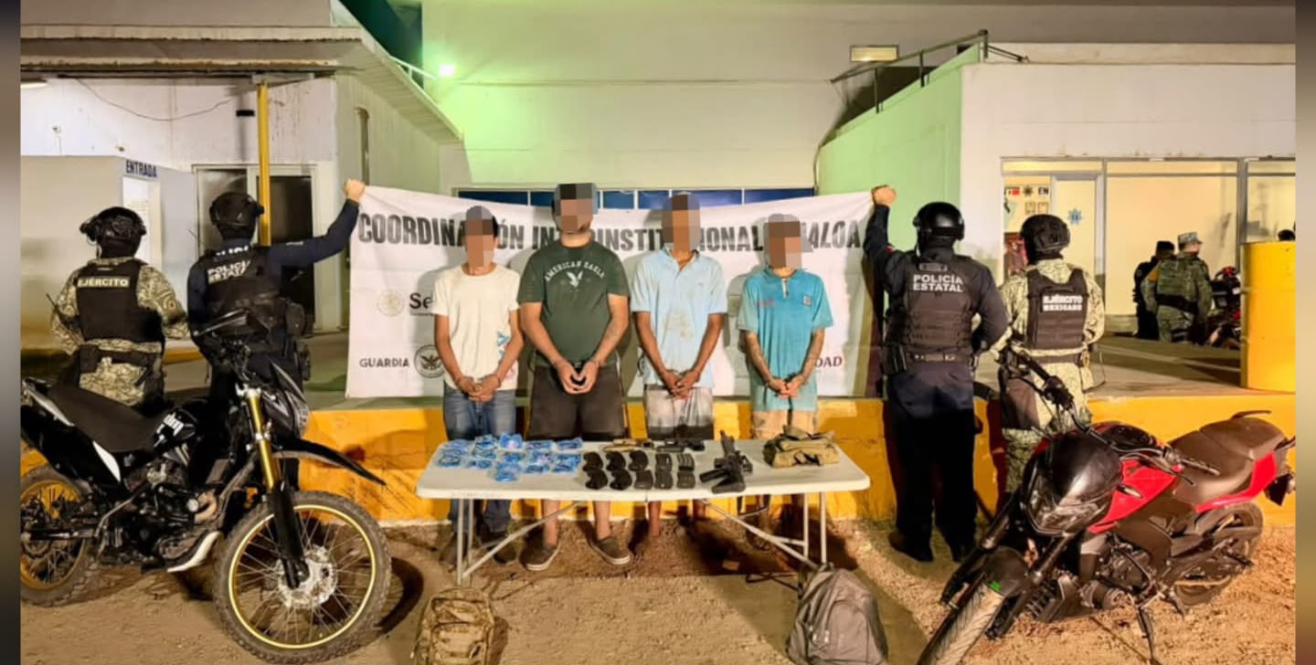 Detienen a cuatro hombres armados con 315 dosis de presunta cocaína en Rosario