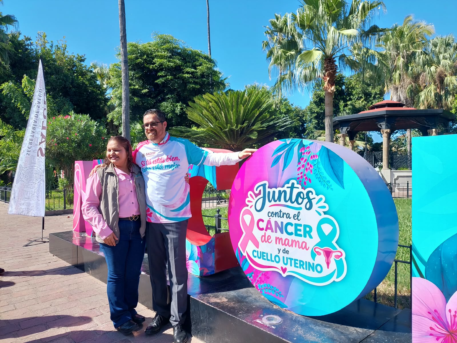 Develan letras alusivas al cáncer de mama en Mocorito