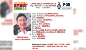 Alerta Amber en Sinaloa: buscan a Didier Emir, adolescente de 17 años desaparecido en Concordia