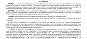 Le dan a Mazatlán, San Ignacio, Concordia y Rosario la Denominación de Origen Mezcal