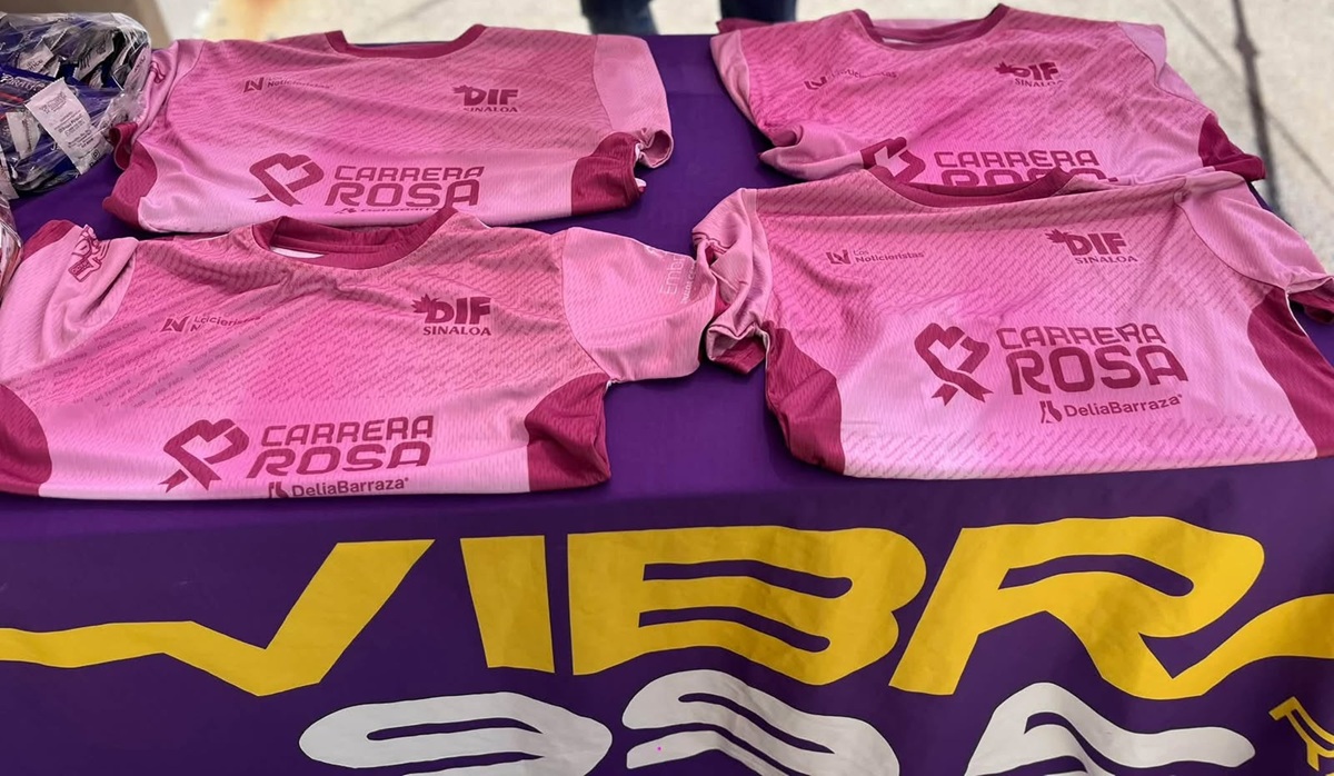 Entregan kits a participantes de la Carrera Rosa en Mazatlán