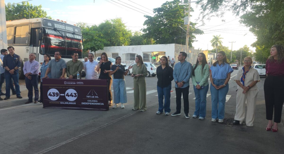Ayuntamiento de Culiacán entrega obras de pavimentación en la colonia Independencia con inversión de 24.2 mdp