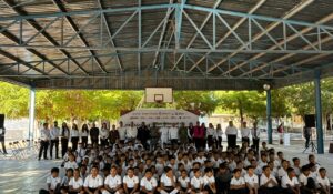 Autoridades del Plan Integral de Intervención Escolar “Ahome sin Violencia” visitan la escuela primaria Emiliano Zapata