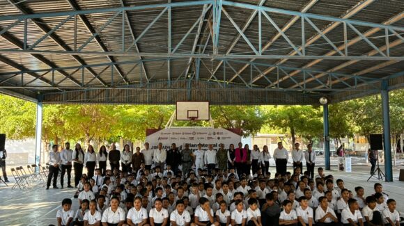 Autoridades del Plan Integral de Intervención Escolar “Ahome sin Violencia” visitan la escuela primaria Emiliano Zapata