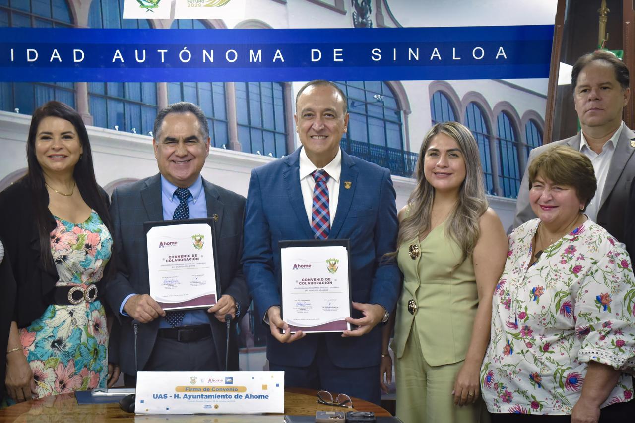 Firman convenio de colaboración Ayuntamiento de Ahome y UAS