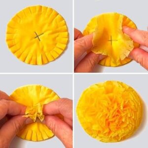 así puedes hacer flores de cempasúchil con papel crepé para tu altar