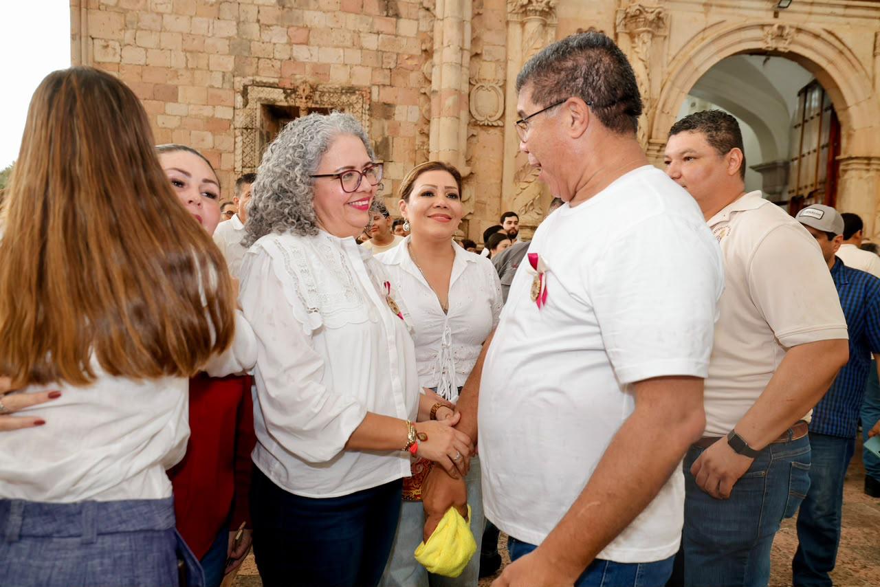 Graciela Domínguez en el festejo de la Virgen del Rosario