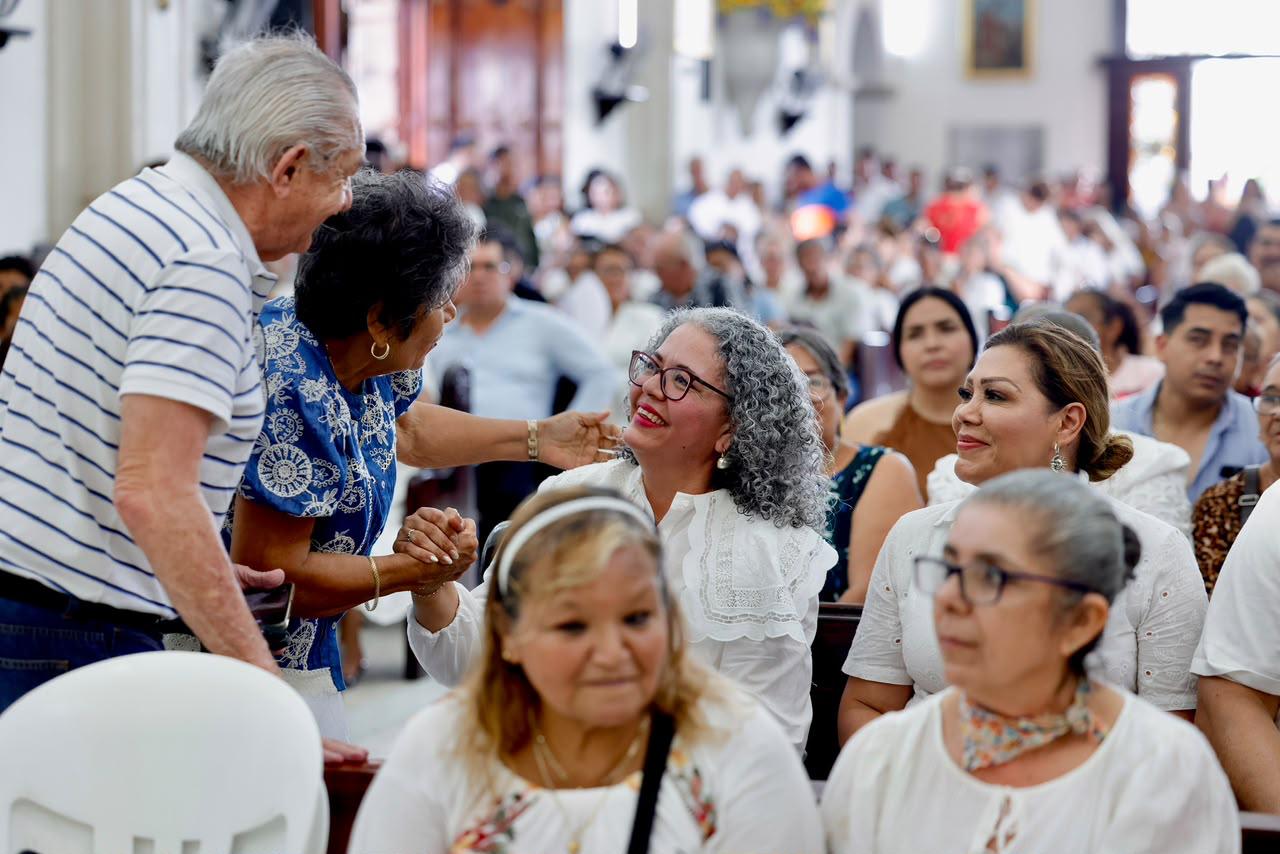 Graciela Domínguez en el festejo de la Virgen del Rosario