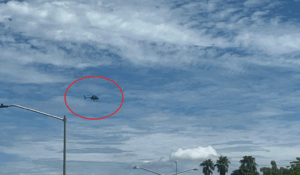 Helicóptero de la Marina realiza sobrevuelos en distintos puntos de Guasave, Sinaloa