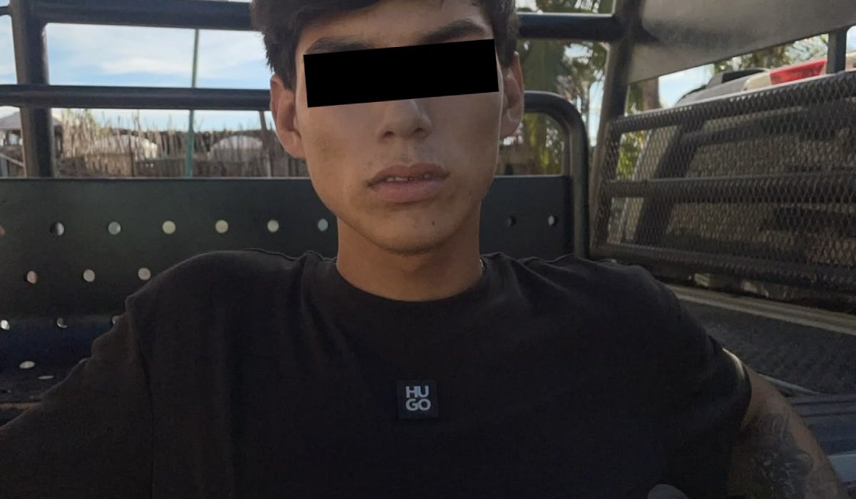 Hombre detenido en Mazatlán