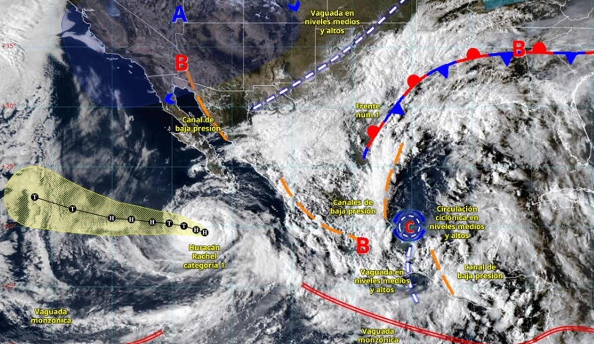 Huracán "Rachel" se aleja de costas mexicanas