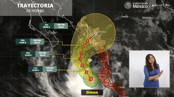 SMN reitera que huracán ‘Simón’ se aproxima a Mazatlán, Sinaloa ¿Cuándo se esperan las lluvias más intensas?