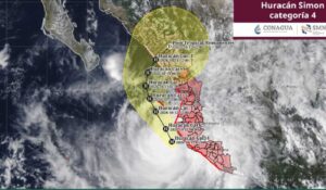 El huracán “Simón” se acerca a Sinaloa: estos son los 4 municipios en alerta amarilla