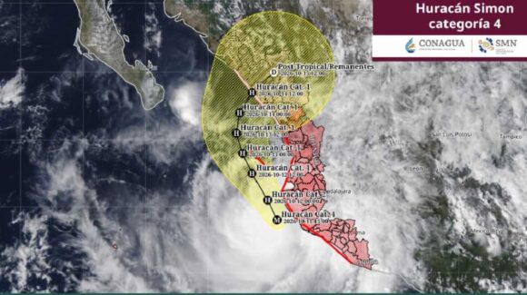 El huracán “Simón” se acerca a Sinaloa: estos son los 4 municipios en alerta amarilla