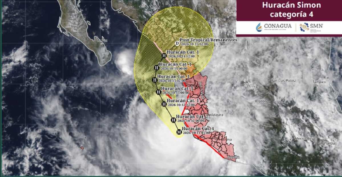 El huracán “Simón” se acerca a Sinaloa: estos son los 4 municipios en alerta amarilla