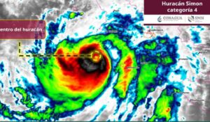 Huracán ‘Simón’ bordea las costas de Jalisco y mantiene su trayectoria hacia el noroeste rumbo a Sinaloa