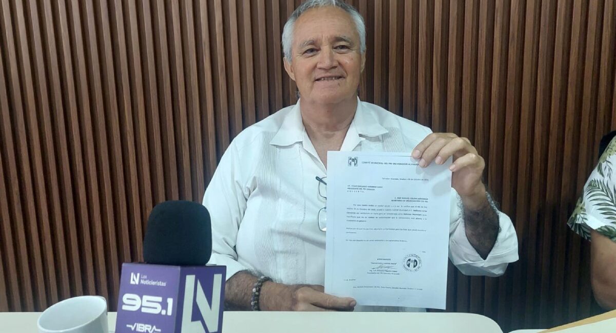 Idelfonso Urías presenta su registro para buscar la coordinación del PRI en Salvador Alvarado