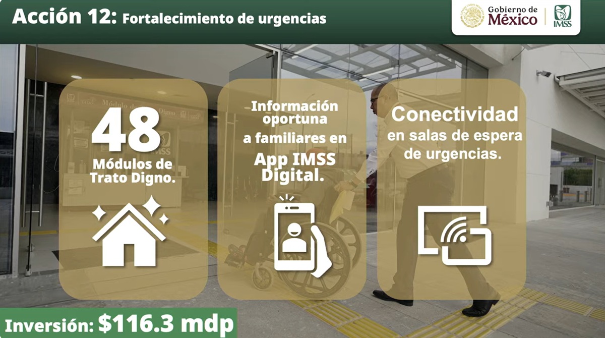 Información del IMSS sobre mejoras en Urgencias