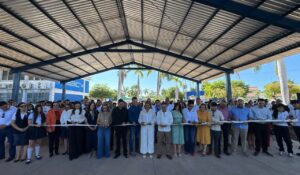 Encabeza el rector Jesús Madueña la inauguración de la techumbre de la Preparatoria UAS Juan José Ríos