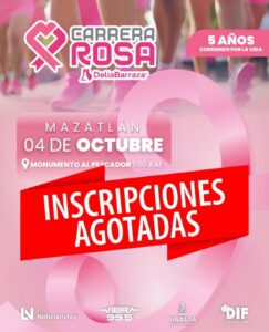 Inscripciones para la Carrera Rosa en Mazatlán agotadas