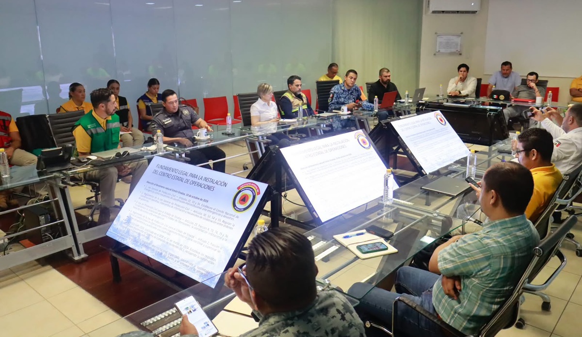 Instalan Consejo Estatal de Operaciones por posibles afectaciones de "Simón" en Sinaloa