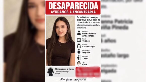 Buscan a Ivanna Patricia Aviña Pineda desaparecida en Los Mochis, Sinaloa