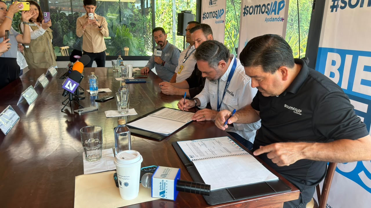 JAP Y DMORBIS firman convenio para fortalecer la seguridad de las IAP en Sinaloa