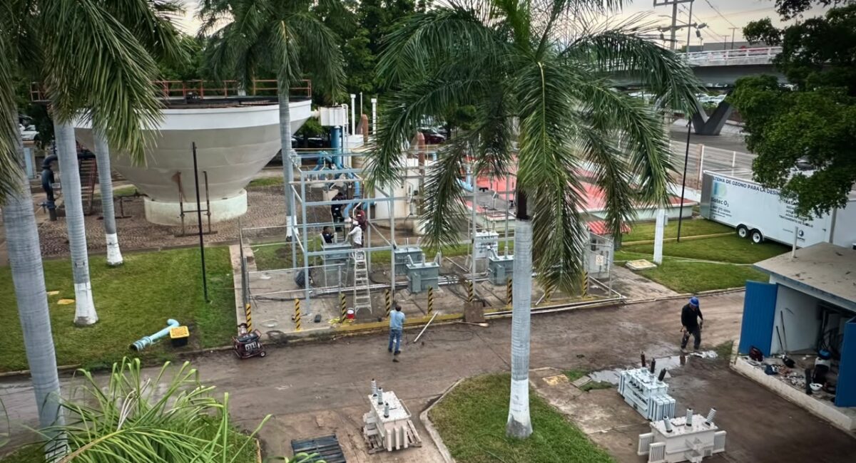 Concluyen trabajos de renovación de transformadores; servicio de agua regresará el viernes en más de 30 colonias de Culiacán